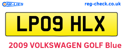 LP09HLX are the vehicle registration plates.