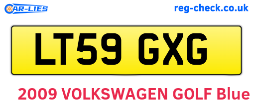 LT59GXG are the vehicle registration plates.