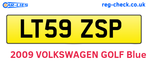 LT59ZSP are the vehicle registration plates.