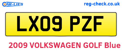 LX09PZF are the vehicle registration plates.