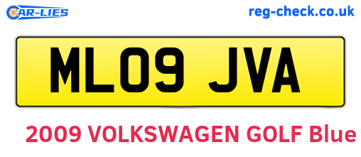 ML09JVA are the vehicle registration plates.