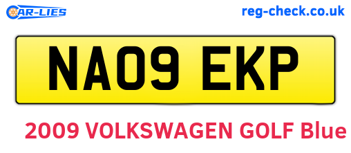 NA09EKP are the vehicle registration plates.