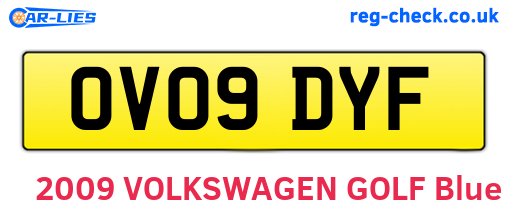 OV09DYF are the vehicle registration plates.