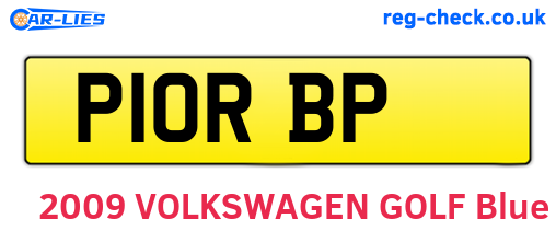 P10RBP are the vehicle registration plates.