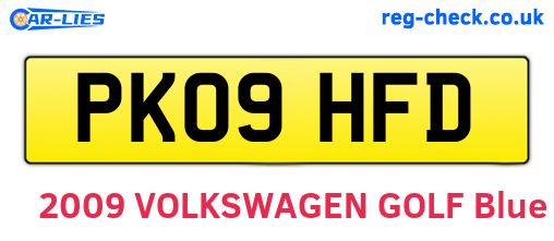 PK09HFD are the vehicle registration plates.