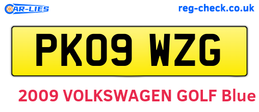 PK09WZG are the vehicle registration plates.