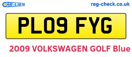 PL09FYG are the vehicle registration plates.