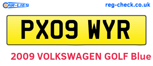 PX09WYR are the vehicle registration plates.