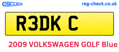 R3DKC are the vehicle registration plates.