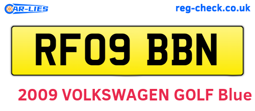 RF09BBN are the vehicle registration plates.