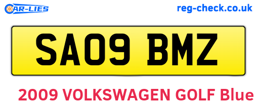 SA09BMZ are the vehicle registration plates.