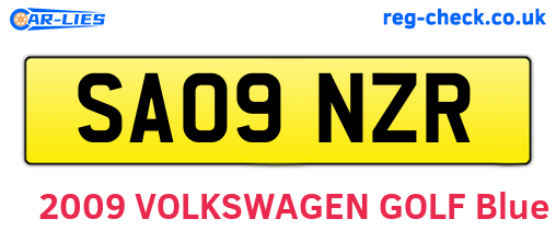 SA09NZR are the vehicle registration plates.