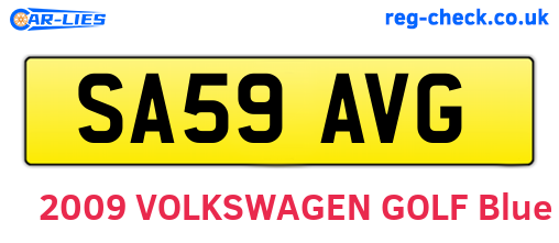 SA59AVG are the vehicle registration plates.