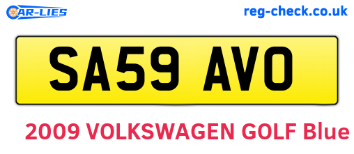 SA59AVO are the vehicle registration plates.