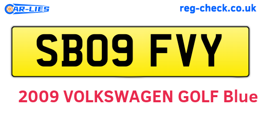 SB09FVY are the vehicle registration plates.