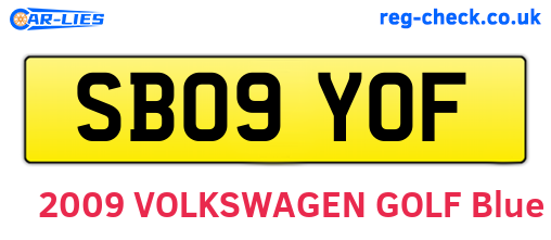SB09YOF are the vehicle registration plates.