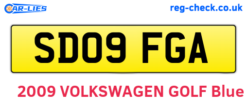 SD09FGA are the vehicle registration plates.