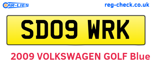 SD09WRK are the vehicle registration plates.