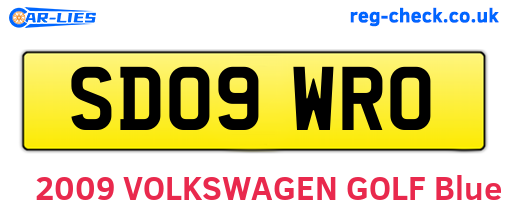 SD09WRO are the vehicle registration plates.