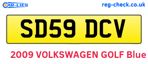 SD59DCV are the vehicle registration plates.