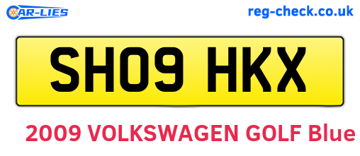 SH09HKX are the vehicle registration plates.