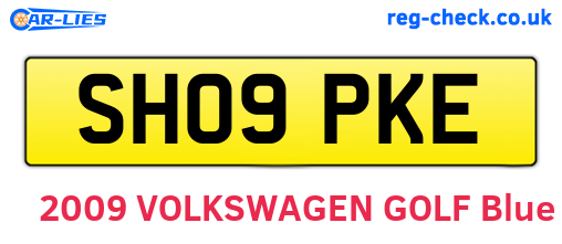 SH09PKE are the vehicle registration plates.