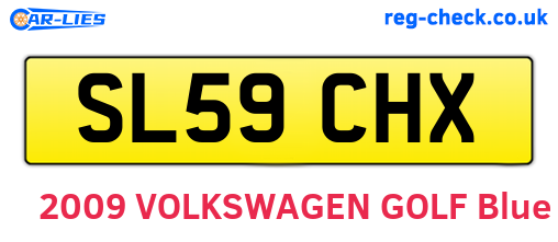 SL59CHX are the vehicle registration plates.