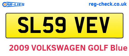 SL59VEV are the vehicle registration plates.