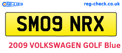 SM09NRX are the vehicle registration plates.