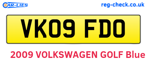 VK09FDO are the vehicle registration plates.
