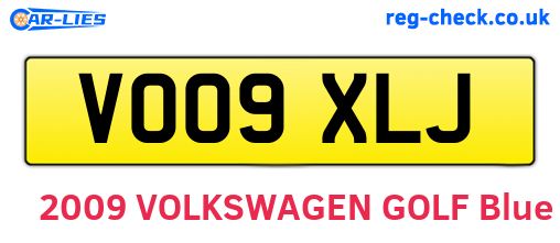 VO09XLJ are the vehicle registration plates.