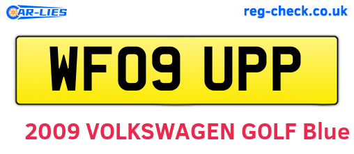 WF09UPP are the vehicle registration plates.