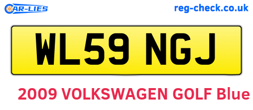 WL59NGJ are the vehicle registration plates.
