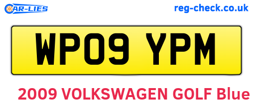 WP09YPM are the vehicle registration plates.