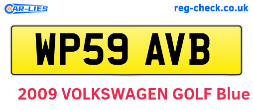 WP59AVB are the vehicle registration plates.
