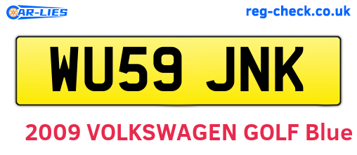 WU59JNK are the vehicle registration plates.