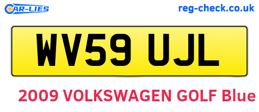 WV59UJL are the vehicle registration plates.