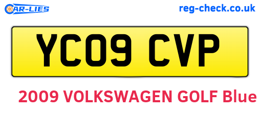 YC09CVP are the vehicle registration plates.