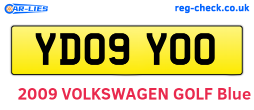 YD09YOO are the vehicle registration plates.