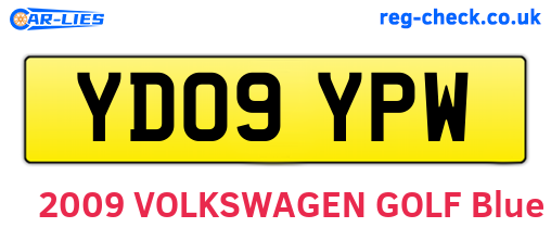 YD09YPW are the vehicle registration plates.