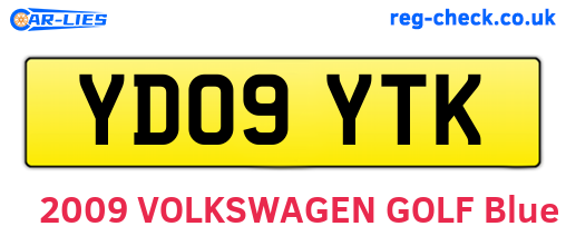 YD09YTK are the vehicle registration plates.