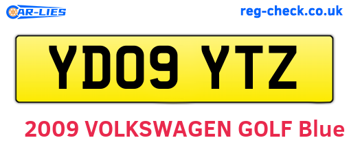 YD09YTZ are the vehicle registration plates.