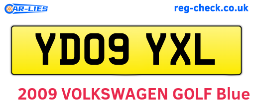 YD09YXL are the vehicle registration plates.