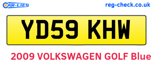 YD59KHW are the vehicle registration plates.