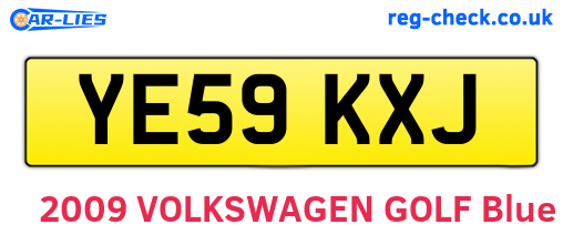 YE59KXJ are the vehicle registration plates.