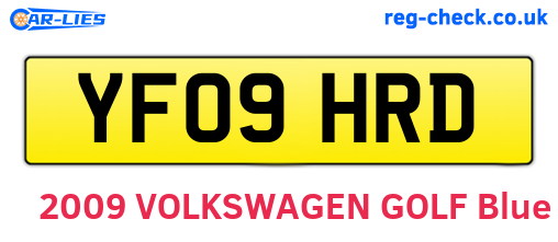 YF09HRD are the vehicle registration plates.