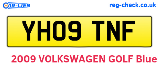YH09TNF are the vehicle registration plates.