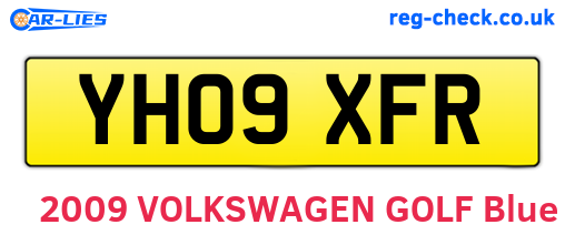 YH09XFR are the vehicle registration plates.