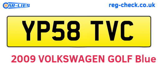 YP58TVC are the vehicle registration plates.