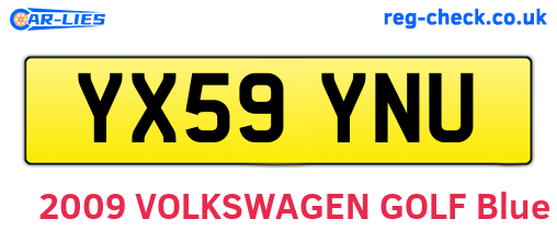 YX59YNU are the vehicle registration plates.